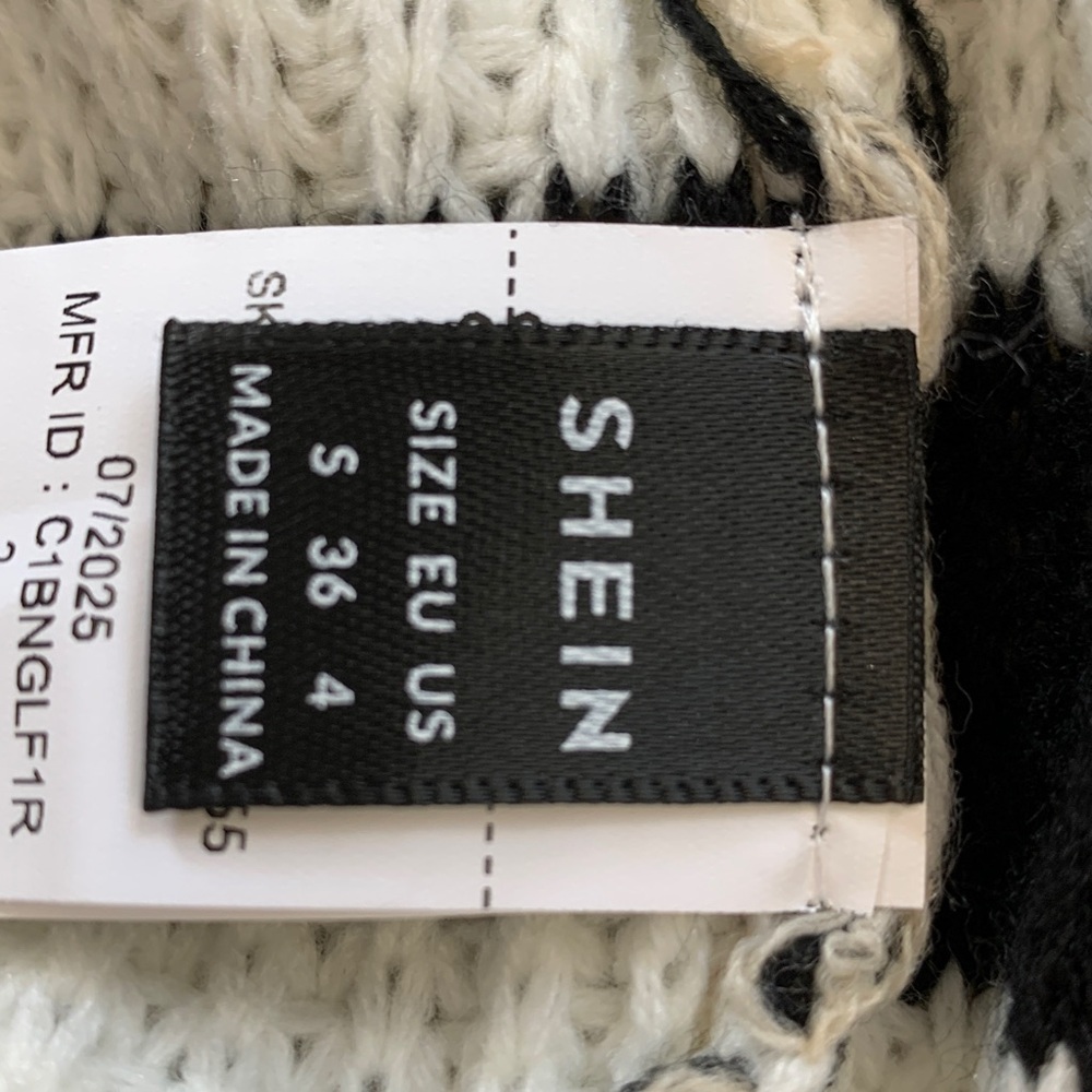 SHEIN multicolored long open front cardigan size small NWOT - Picture 8 of 9
